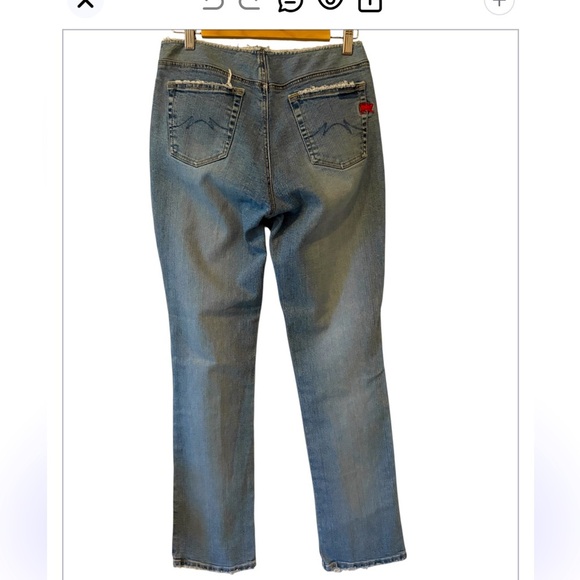 Vintage Y2K Parasuco Jeans Low Rise Boot Cut No Waist Frayed Cowgirl Jeans 30 - Picture 2 of 15